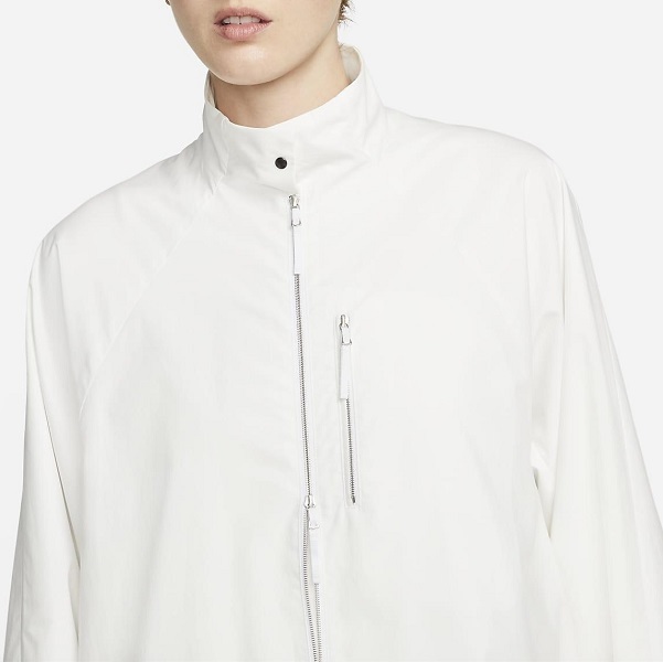 Nike женский Италия производства полный Zip рубашка жакет US размер M (L соответствует ) обычная цена 49500 иен белый воротник-стойка 