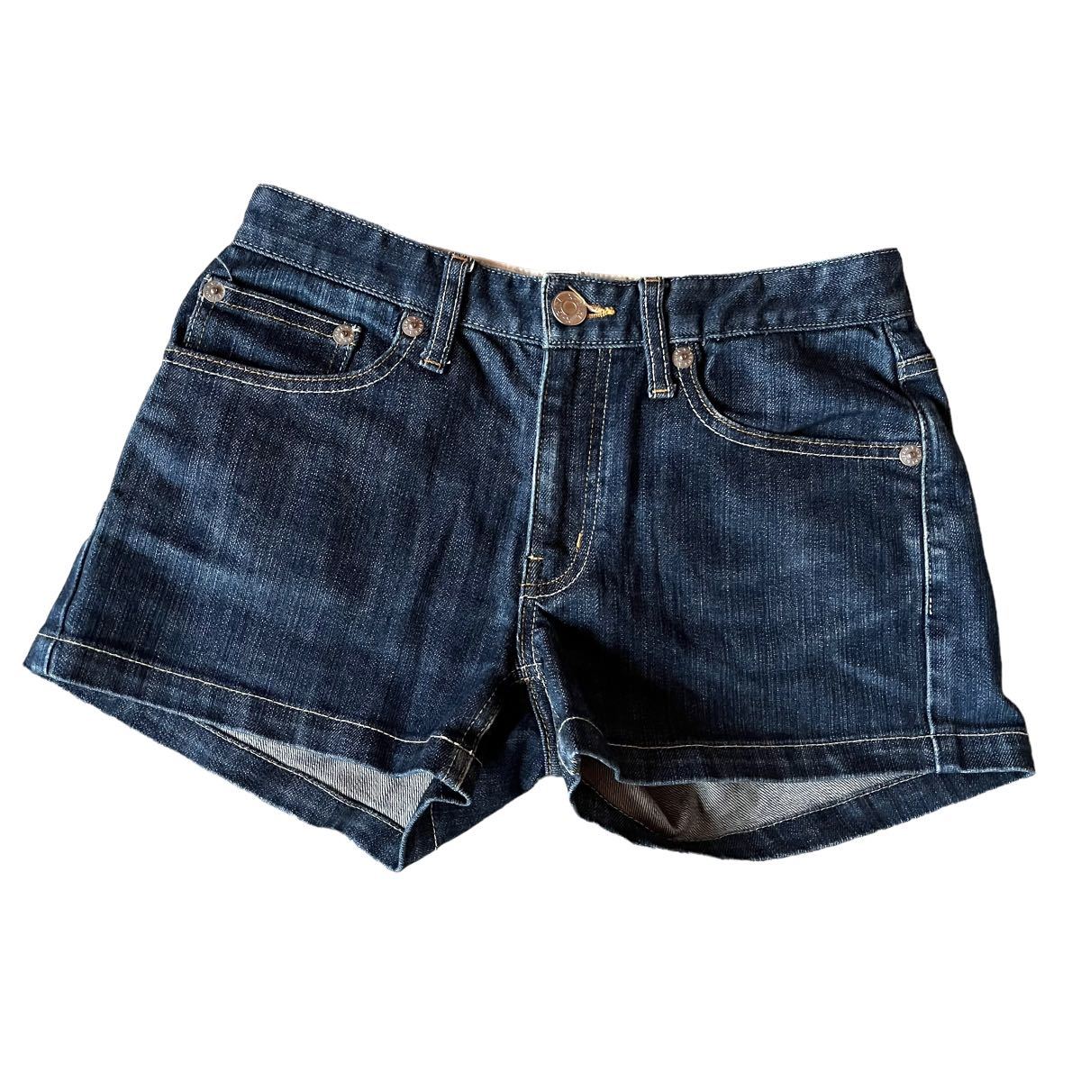 X-girl X-girl Denim short pants blue lady's 0 size [AY0996]