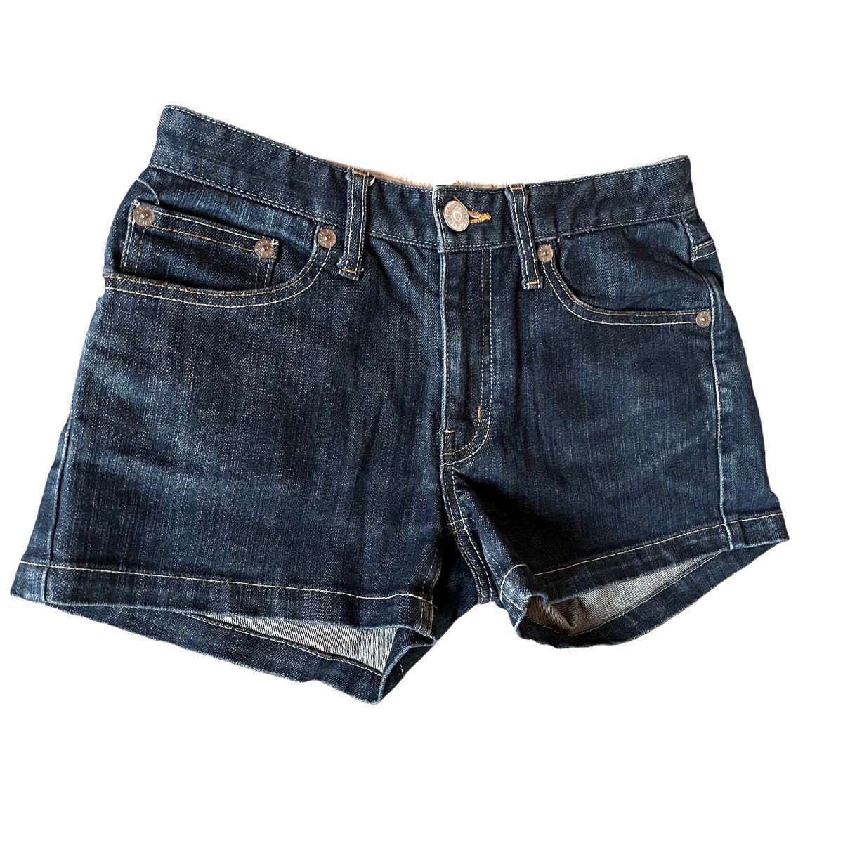 X-girl X-girl Denim short pants blue lady's 0 size [AY0996]