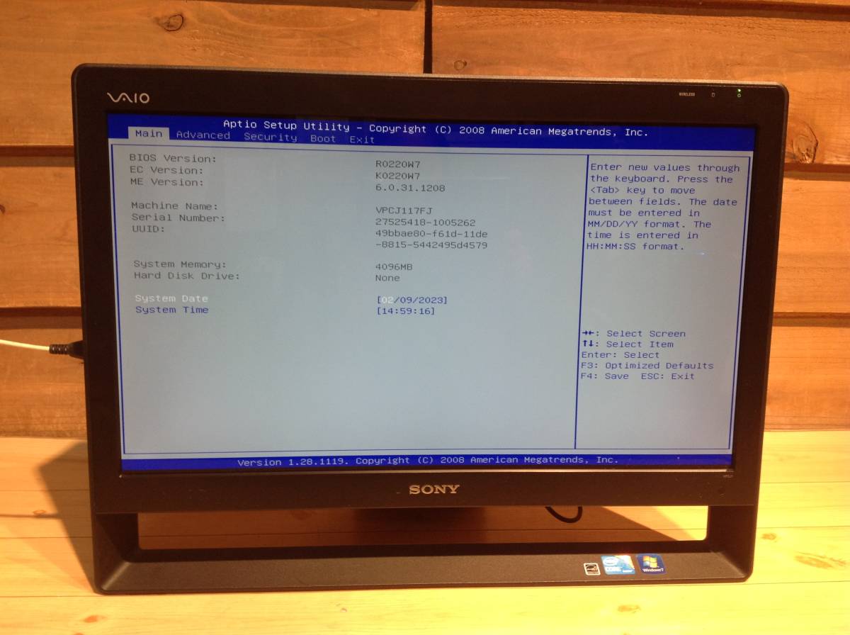 ヤフオク! - E☆020964 SONY VAIO モニター一体型PC