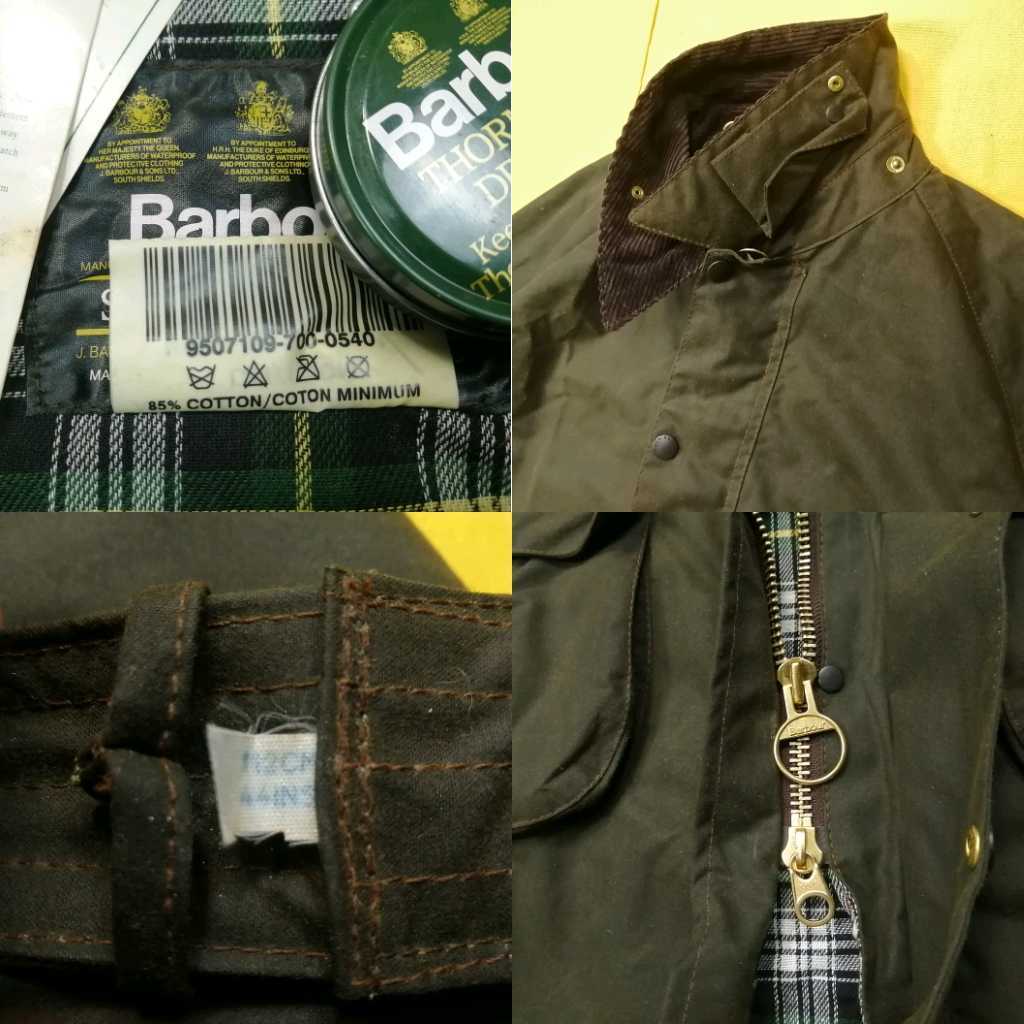 90sデッドストック BARBOUR SOLWAY ZIPPER c44 1995 バブアー ソルウェイジッパー 3クラウン_画像5