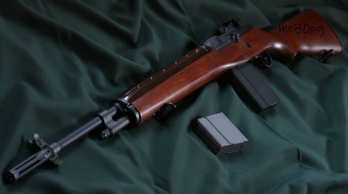 激渋！CAW製ウォールナットストック組込み！極美品 東京マルイ US M14