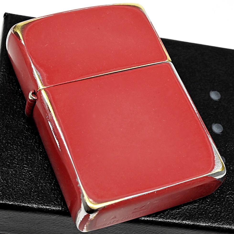 新品 ZIPPO オールドフィニッシュ ダメージレッド ジッポー ライター