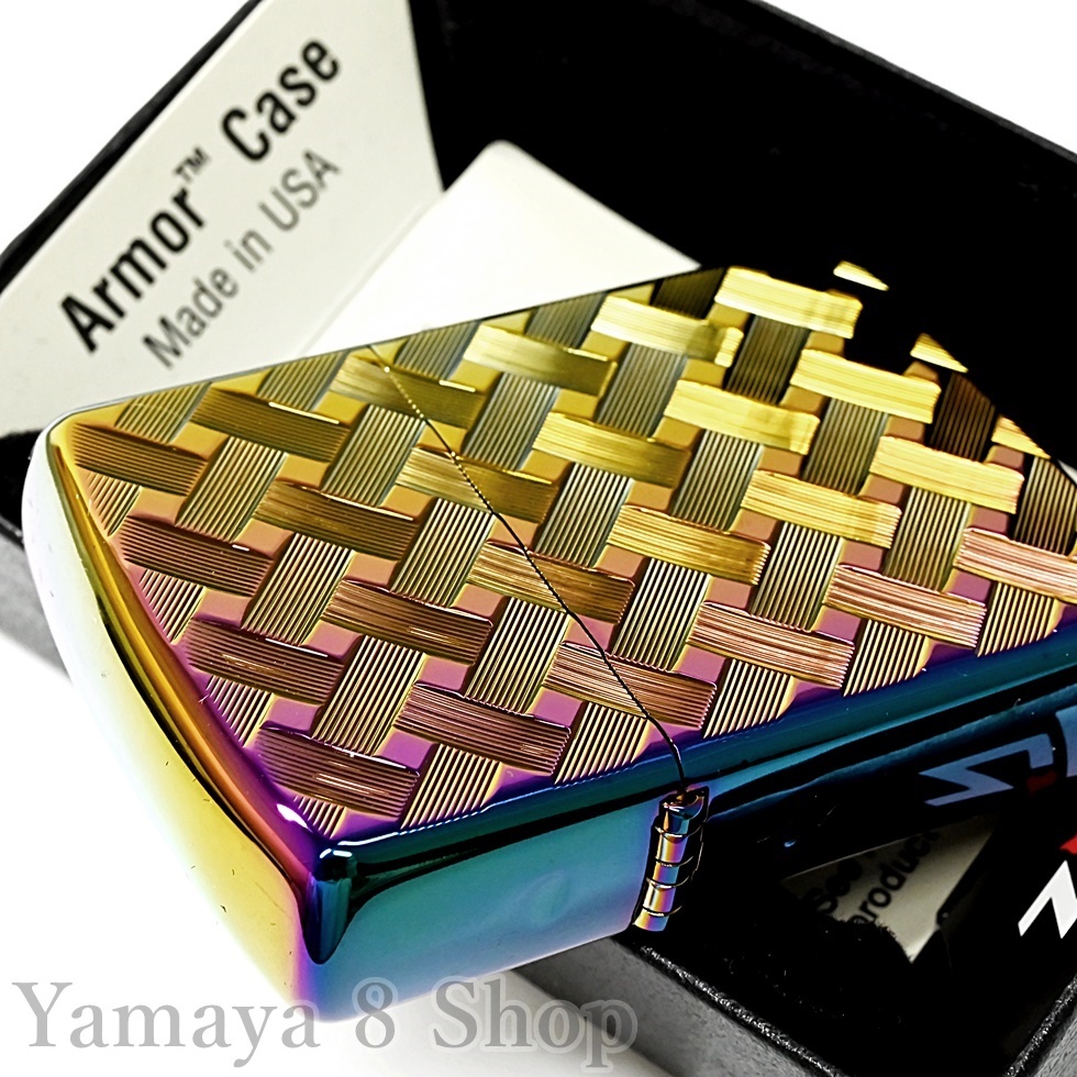 バーゲンで ZIPPO アーマーワイヤーメッシュ 両面 彫刻 レインボー