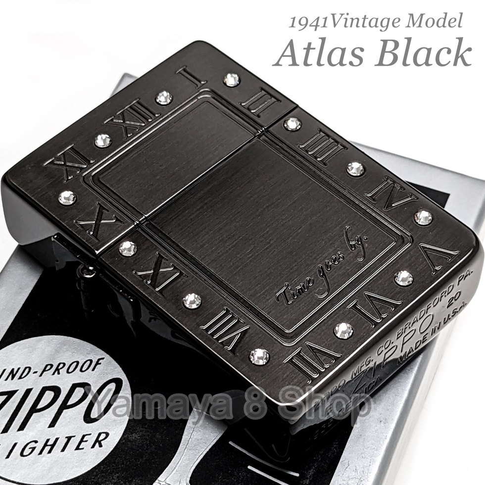 新品 ZIPPO 1935復刻 外ヒンジ アトラス ブラック ジッポー ライター