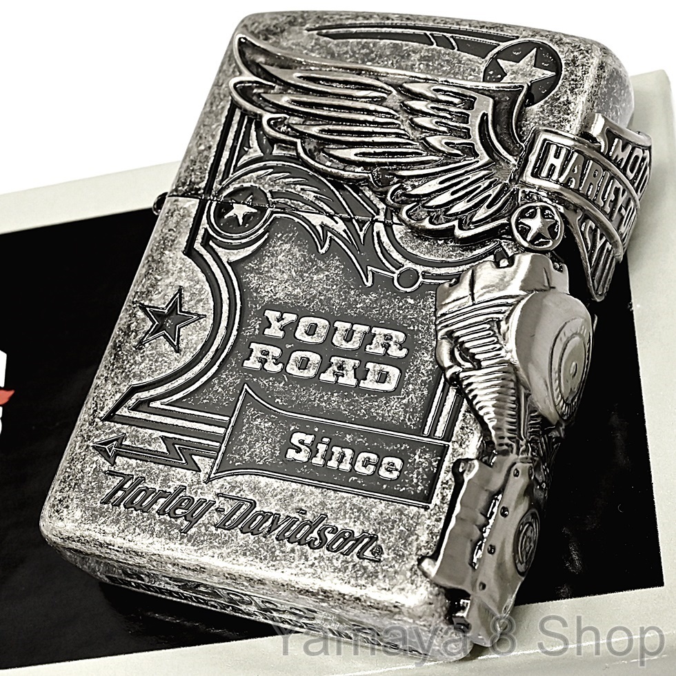 zippo☆日本限定：HARLEY-DAVIDSON☆3面SSメタル☆ ライター abitur