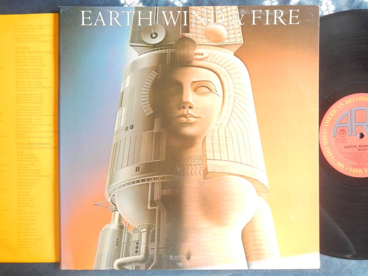 【LP】EARTH WIND & FIRE(TC37548RAISE!米国ARC/COLUMBIA1981年初回宣伝ステッカー付アースウィンド&ファイアー)_画像1