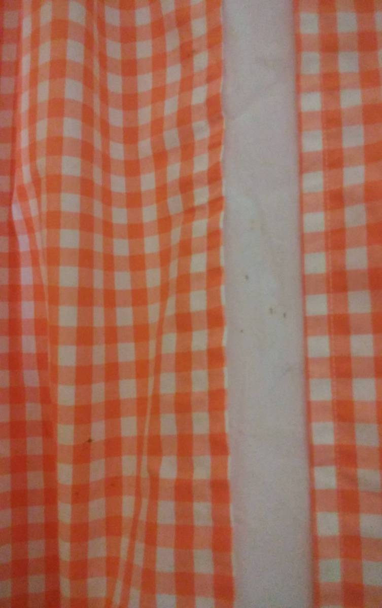 { last exhibition * this free shipping } Comme des Garcons **robe de chambre jacket & skirt *... orange check . pretty. 