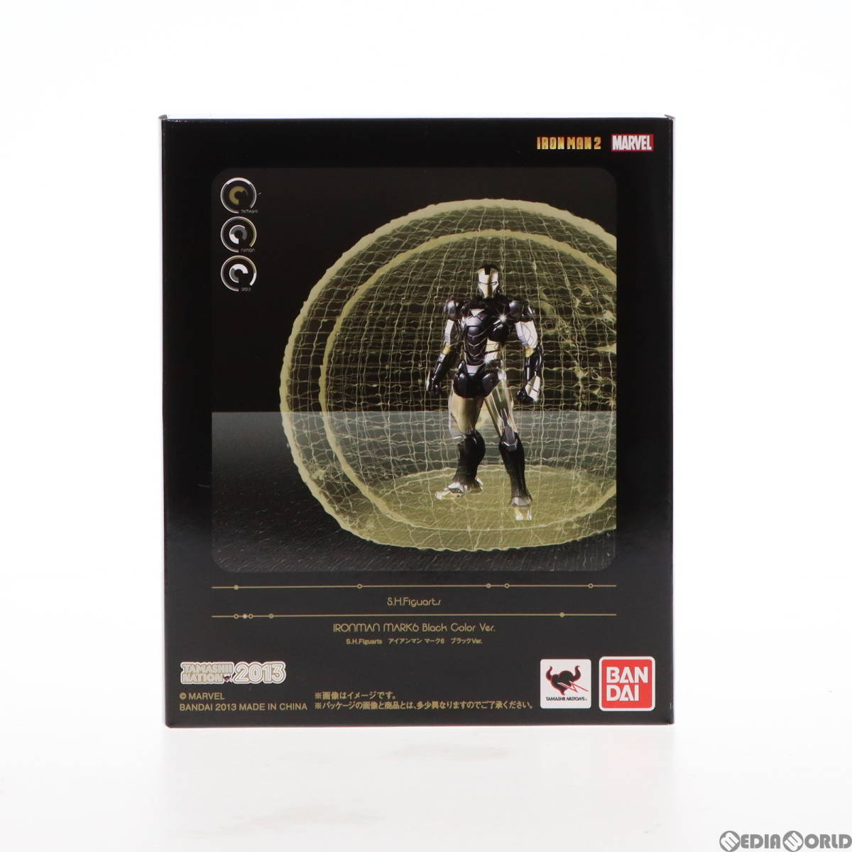 【中古】[FIG]S.H.Figuarts(フィギュアーツ) アイアンマン マーク6 ブラックVer. アイアンマン2 完成品 可動フィギュア 魂ネイション2013&_画像2