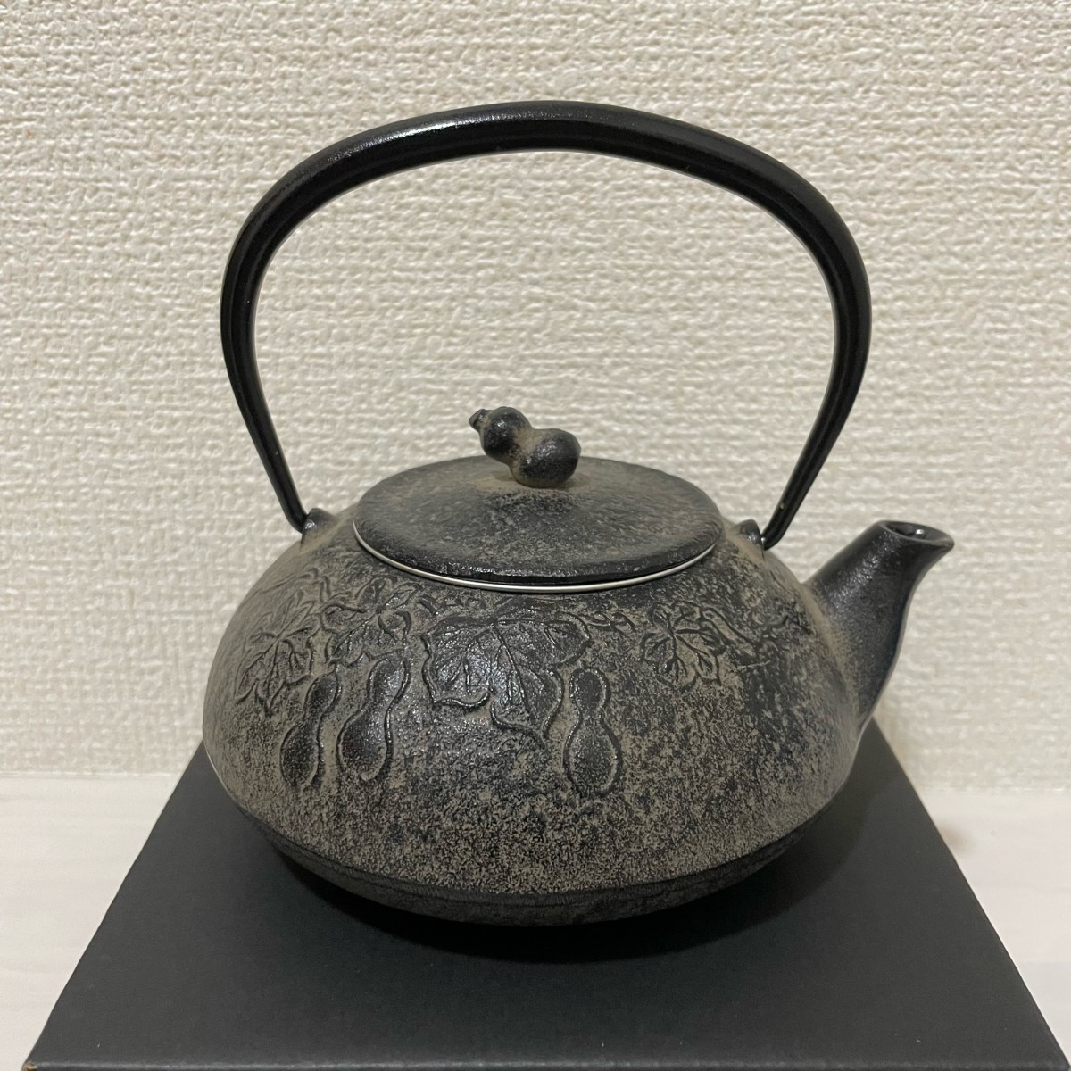 箱付き 南部鉄器 池永鉄工 南部鉄器 鉄瓶宝寿ミニ アンティーク 工芸品