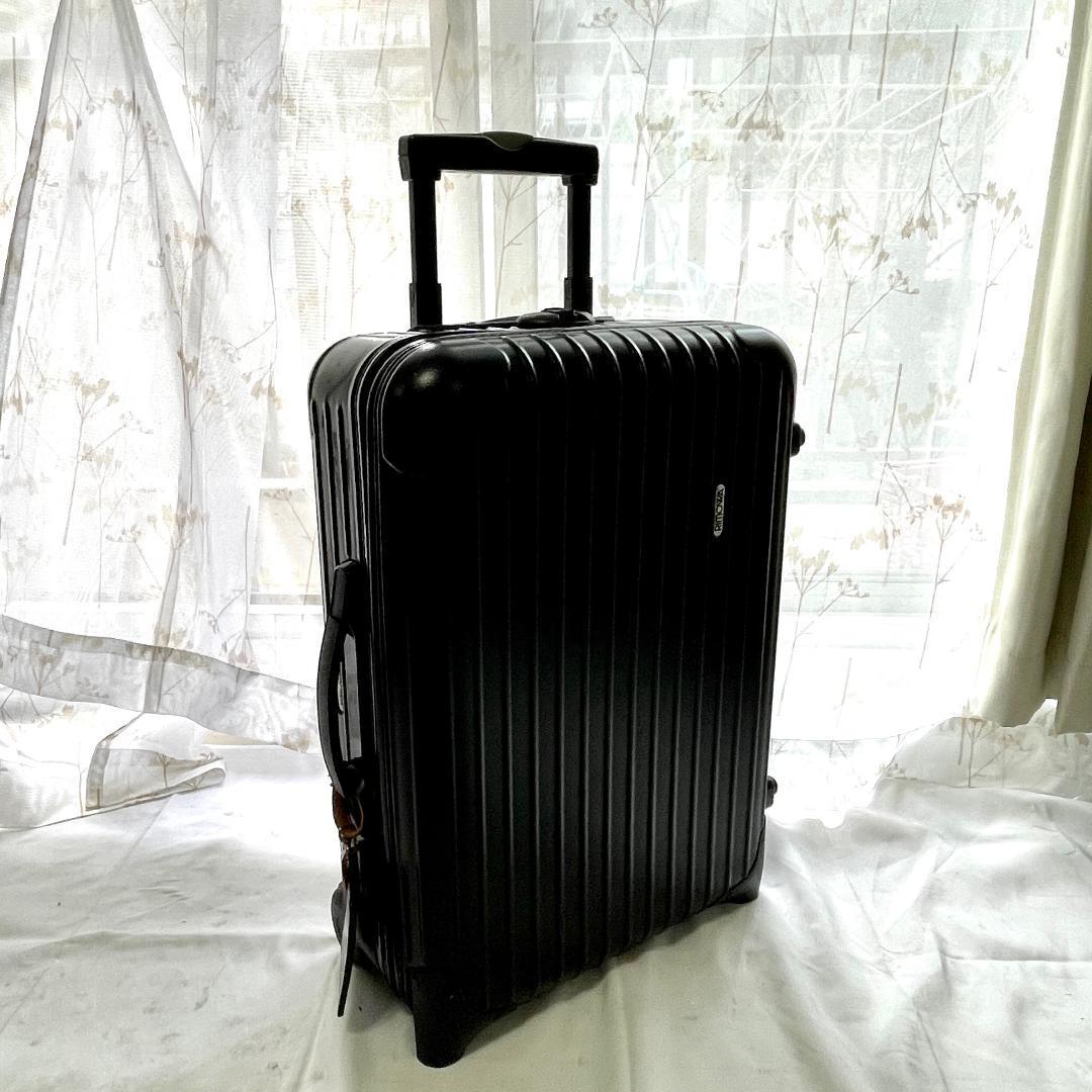 1円〜 RIMOWA リモワ サルサ 35L 2輪 キャリーケース スーツケース ブラック 黒 機内持ち込み ネームタグ 説明書付き 軽量 リモア 縦開き_画像1