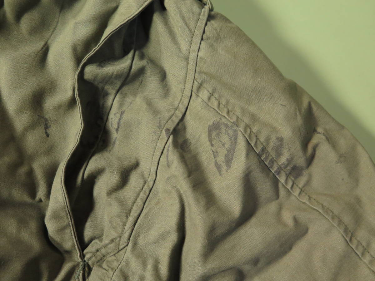 米軍実物 Ｍ－６５ フィールドジャケット たぶんＳＳサイズ １９６６～６７年の画像6