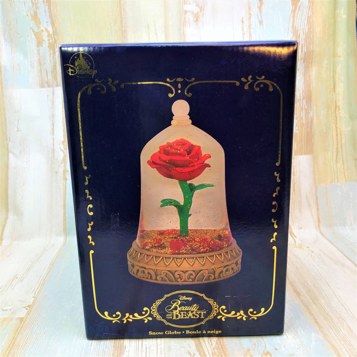 新品 レア★美女と野獣 Beauty and the Beast 魔法の薔薇 バラ★スノードーム スノーグローブ★Disney TDL ディズニー_画像5