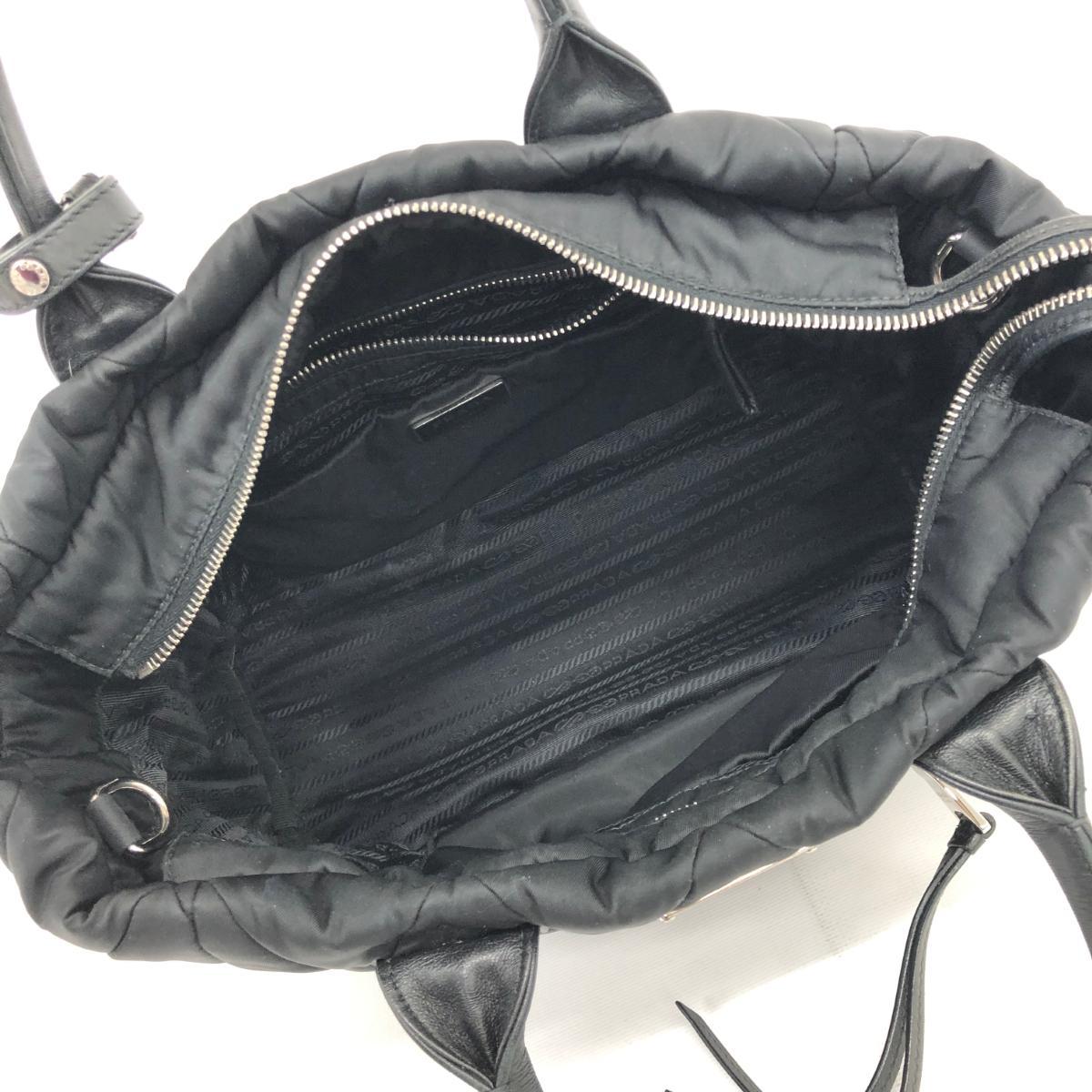 ◇PRADA プラダ 2WAYバッグ◇1BG168 ブラック ニューテスート ボンバー