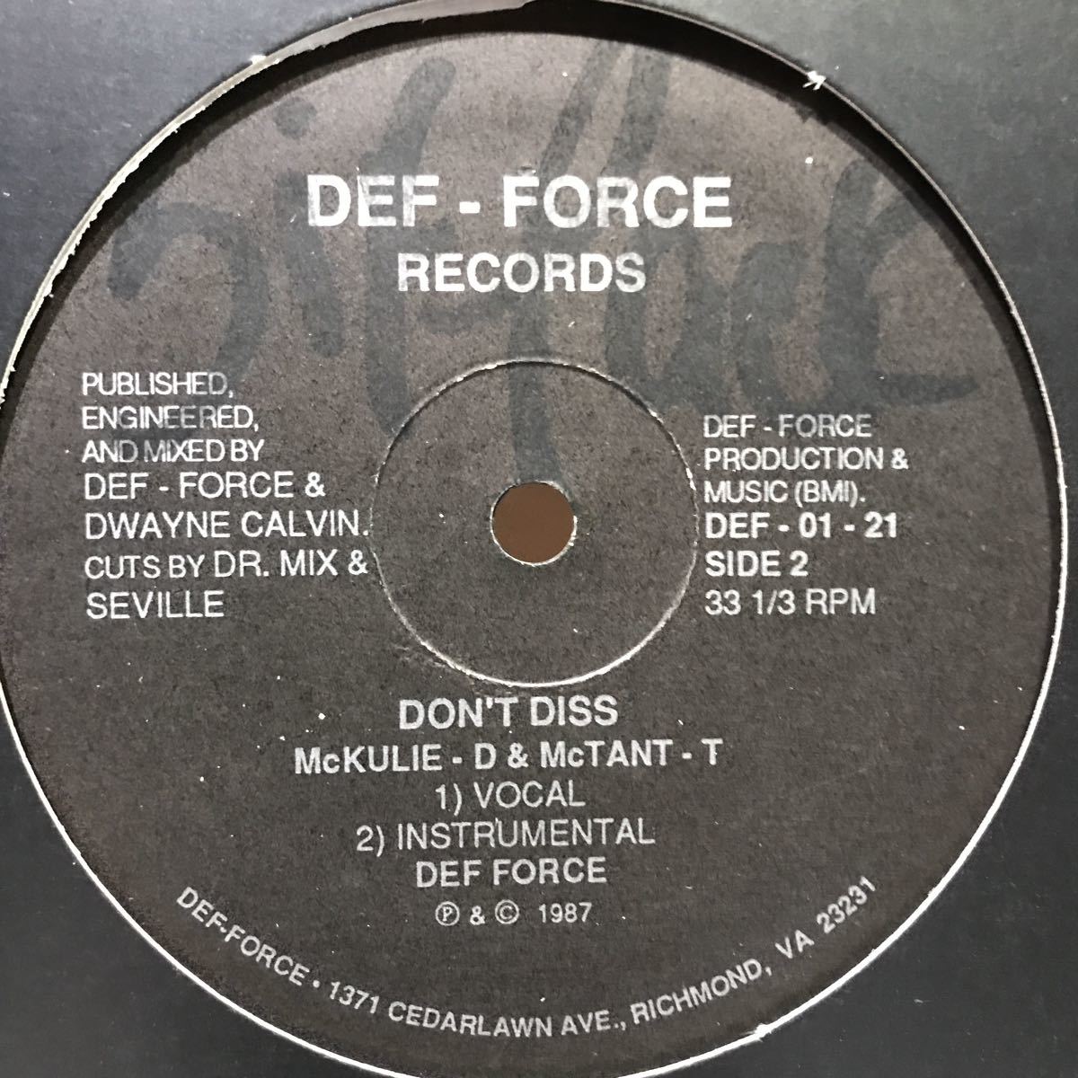 Def Force / Kick The Bass US盤_画像2