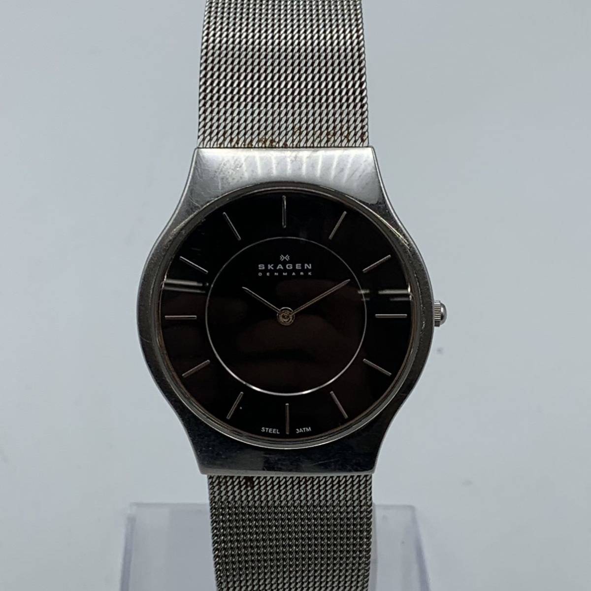 SKAGEN スカーゲン メンズ腕時計 腕時計 時計 ユニセックス クオーツ クォーツ 黒文字盤 3針 ステンレススチール デンマーク TI 69_画像1