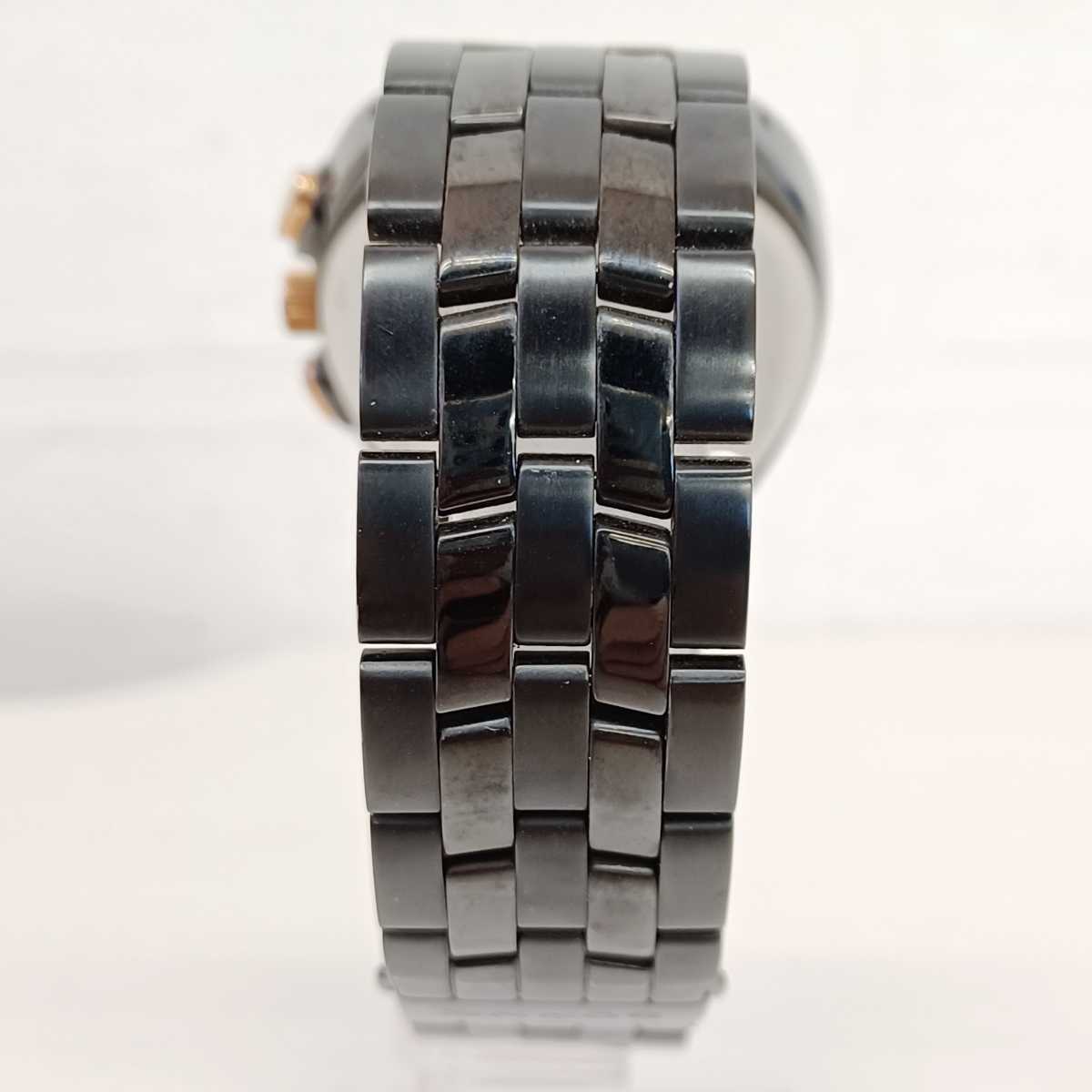 SONNE ゾンネ メンズ腕時計 腕時計 時計 黒文字盤 トノー型 クロノグラフ デイト表示 クォーツ クオーツ 箱付き 3針 WK_画像5