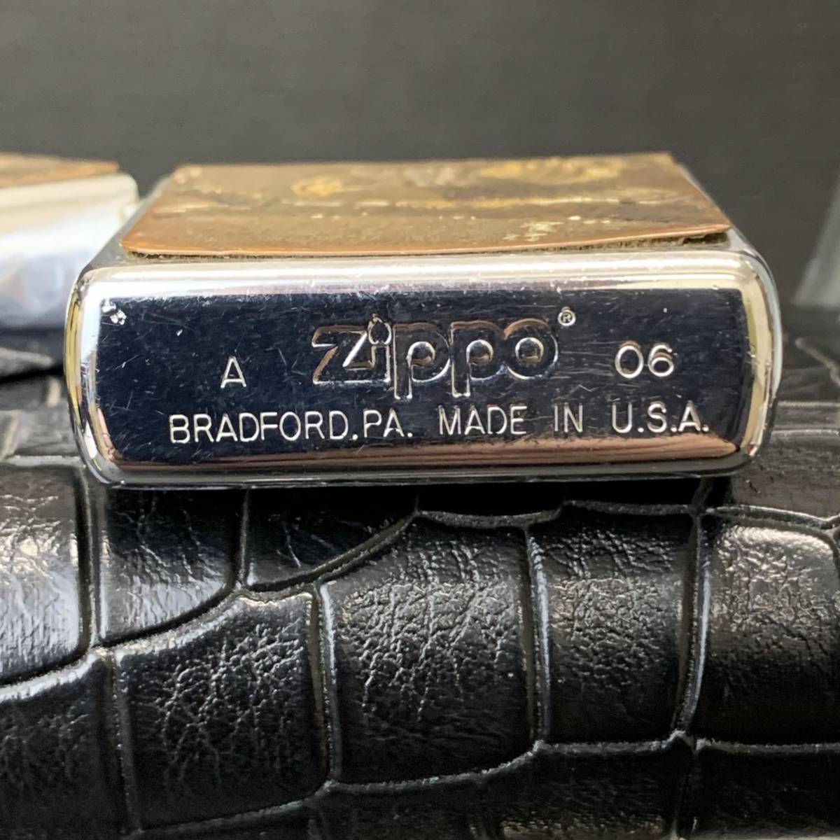 ZIPPO 和柄　鷹　EAGLE　FLAT BOTTOM　オイルライター　ジッポー　06年製　Y0103_画像5