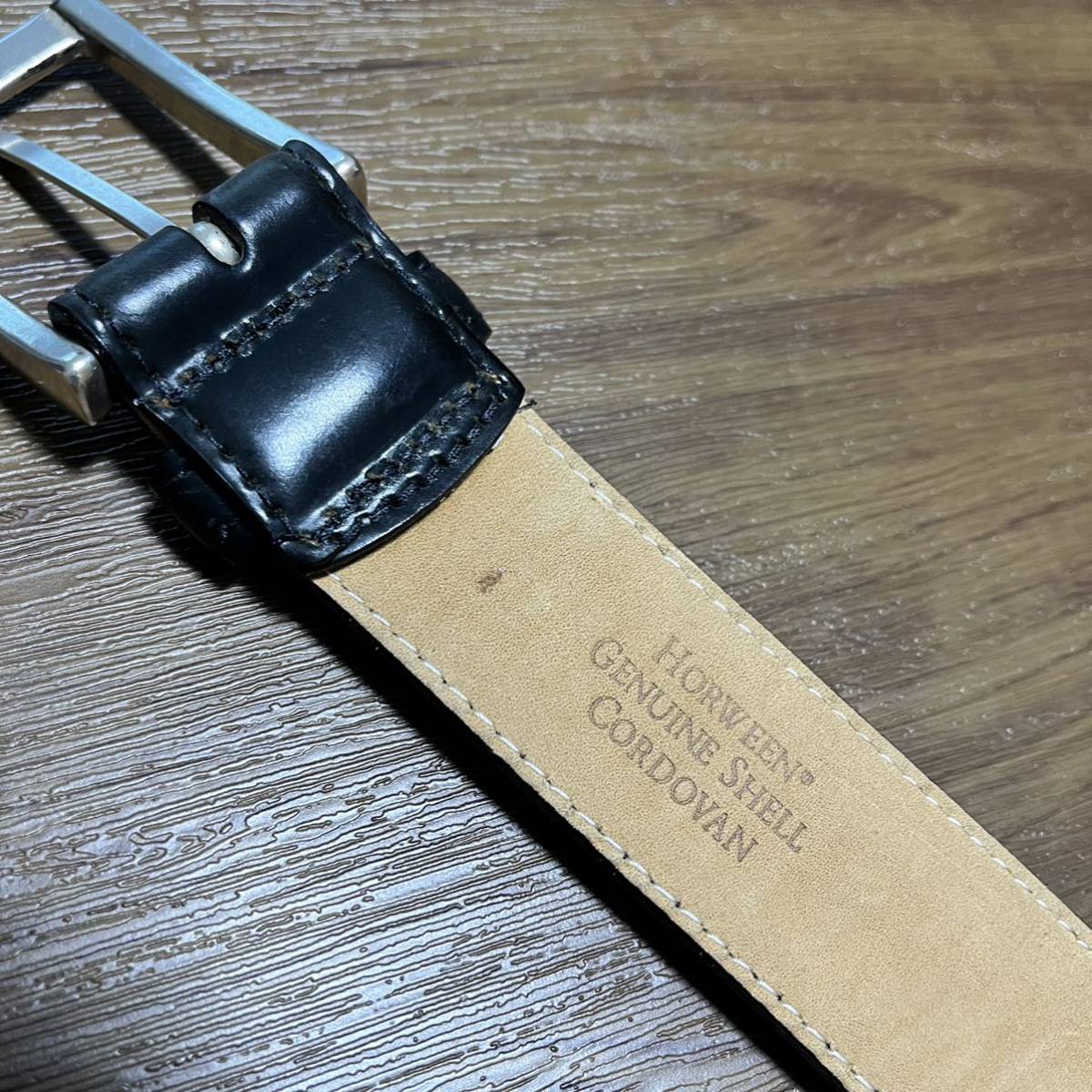 USA製 Alden オールデン コードバン レザー ベルト 28 70 メンズ