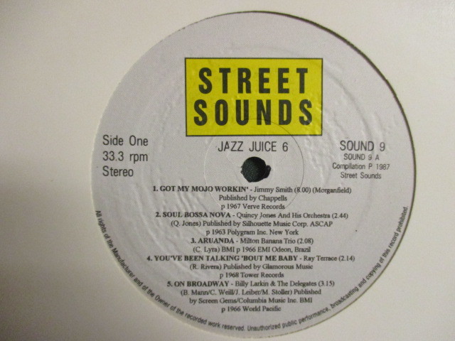 VA( Street Sounds ) ： Jazz Juice 6 LP (( Jimmy Smith / Bill Larkin 他 / Club Jazz / 落札5点で送料無料の画像1