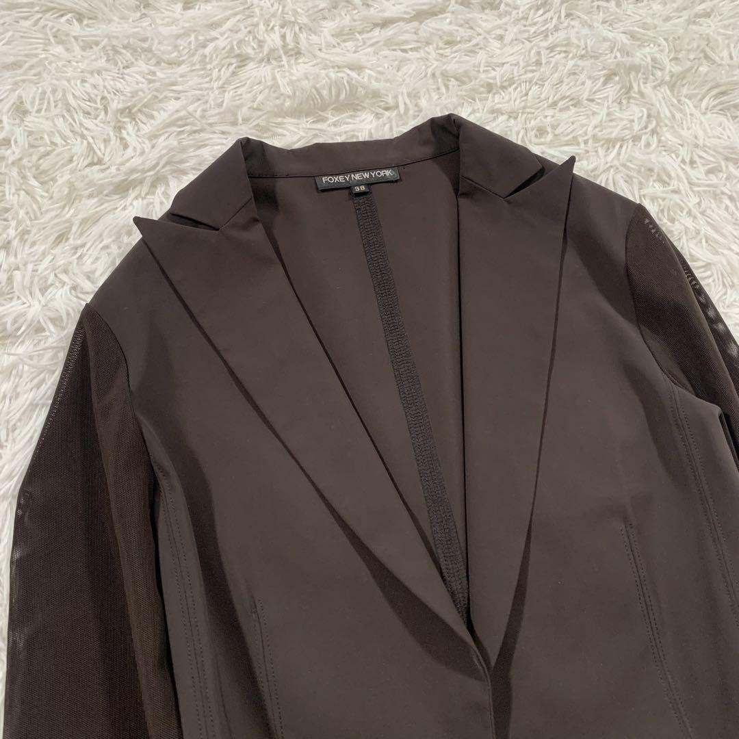 フォクシーニューヨーク シアースリーブ ジャケット 高級感 スーツ オケージョン FOXEY NEW YORK
