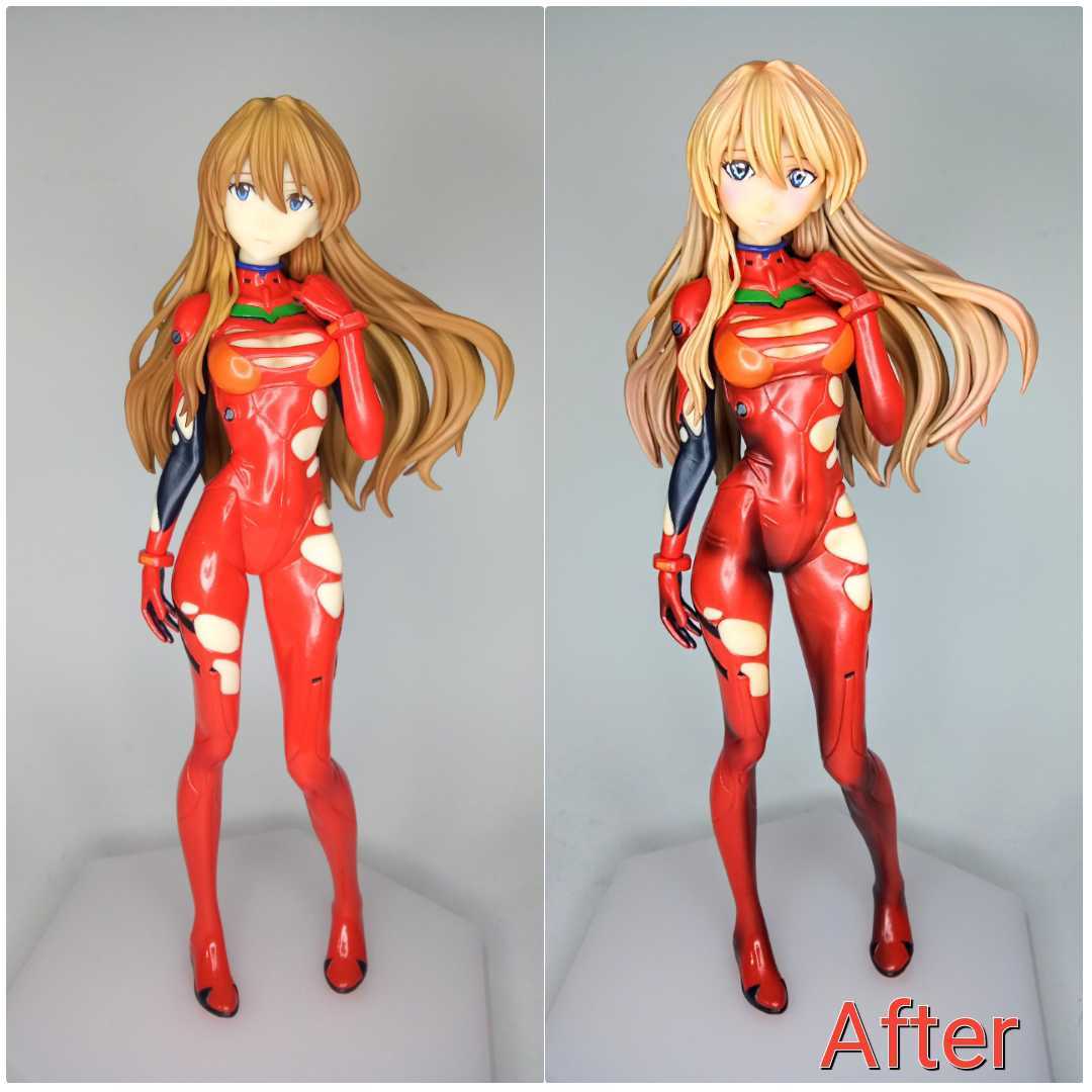 エヴァンゲリオン アスカ・ラングレー フィギュア リペイント Yahoo!オークション - アスカ・ラングレー/エヴンゲリオン