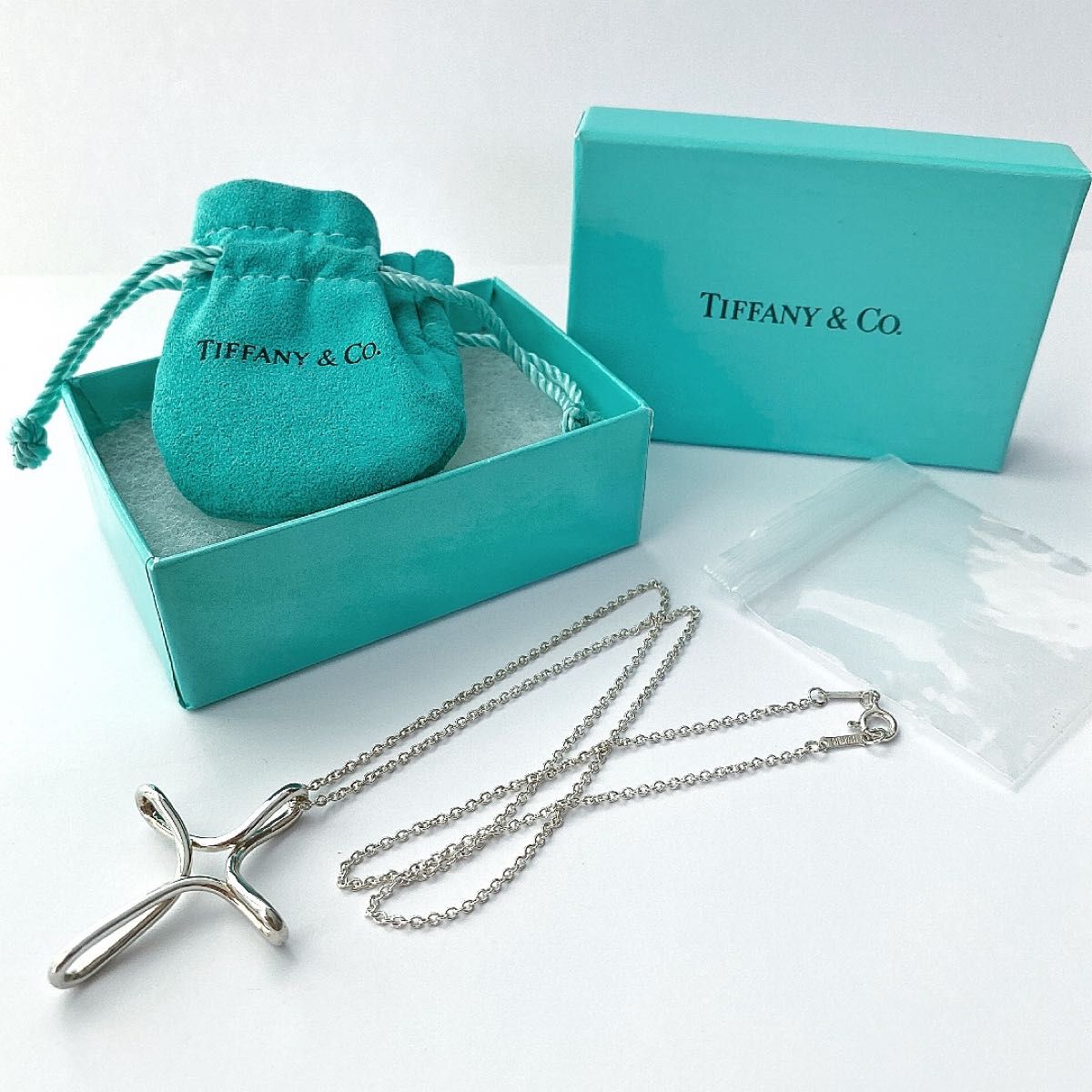 新品　ティファニー Tiffany&Co クロス　シルバー　925 ペンダント ネックレス  Lサイズ