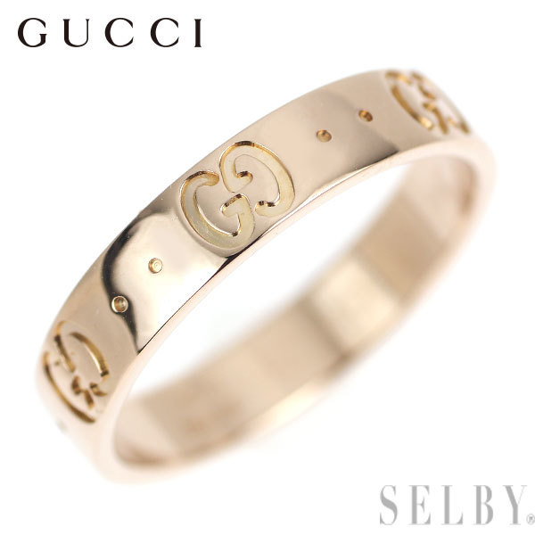 最終値下げ未使用 GUCCI K18WGアイコンリング ワイド 13号14号 京都に