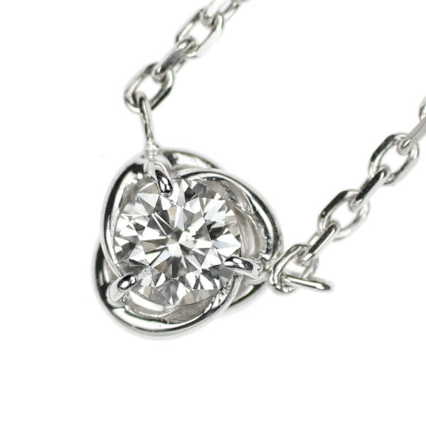 フォーエバーマーク K18WG ダイヤモンド ペンダントネックレス 0.17ct
