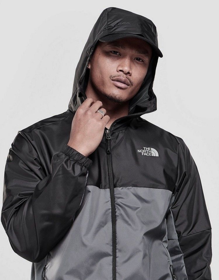 THE NORTH FACE ノースフェイス マウンテンパーカー ウインドブレーカー ジャケット 黒 ブラック 灰 グレー 海外L