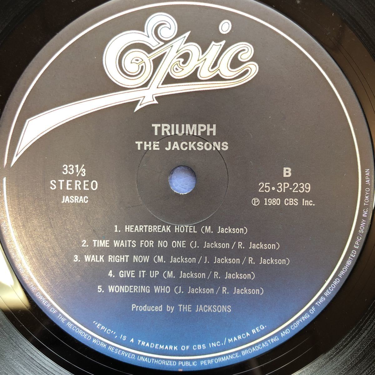 C LP The Jacksons マイケル・ジャクソン&ザ・ジャクソンズ トライアンフ Triumph レコード 5点以上落札で送料無料_画像5
