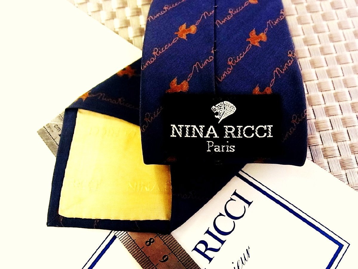 [ stock disposal sale ]* bargain sale *FK1646* Nina Ricci [ bird total Logo pattern ] necktie *