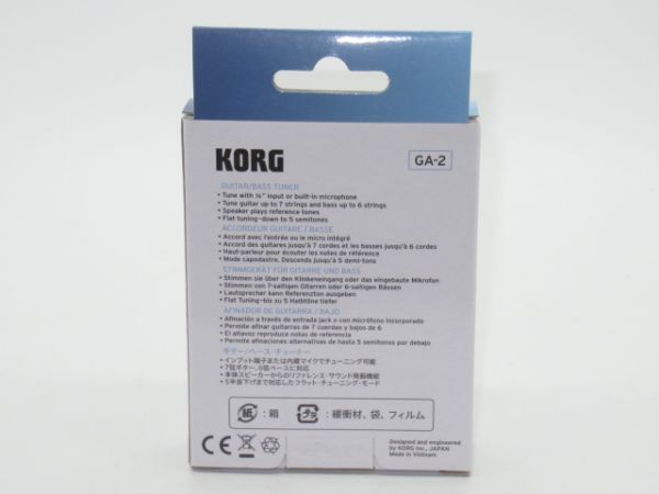 S 3-13 未使用品 KORG コルグ ギター ベース チューナー GA-2 多弦ギター 練習用チューナーの画像2