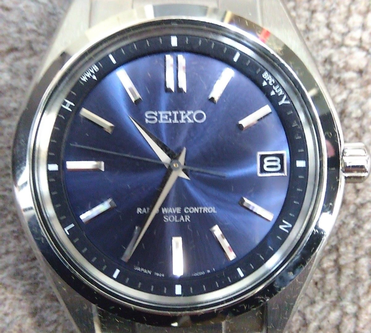 SEIKO BRIGHTZセイコーブライツSAGZ081 電波ソーラー チタン製 腕時計、アクセサリー メンズ腕時計  