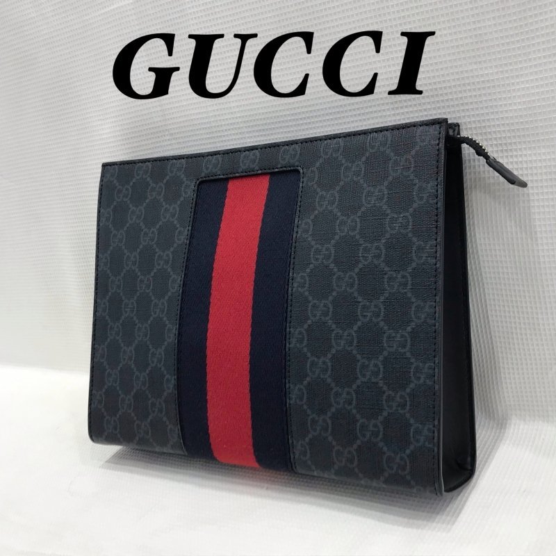 ＧＵＣＣＩ グッチ クラッチ バッグ セカンドバッグ メンズ ＧＧスプリーム ウェビングライン ４７５３１６ ２１３３１７ 鞄/248 