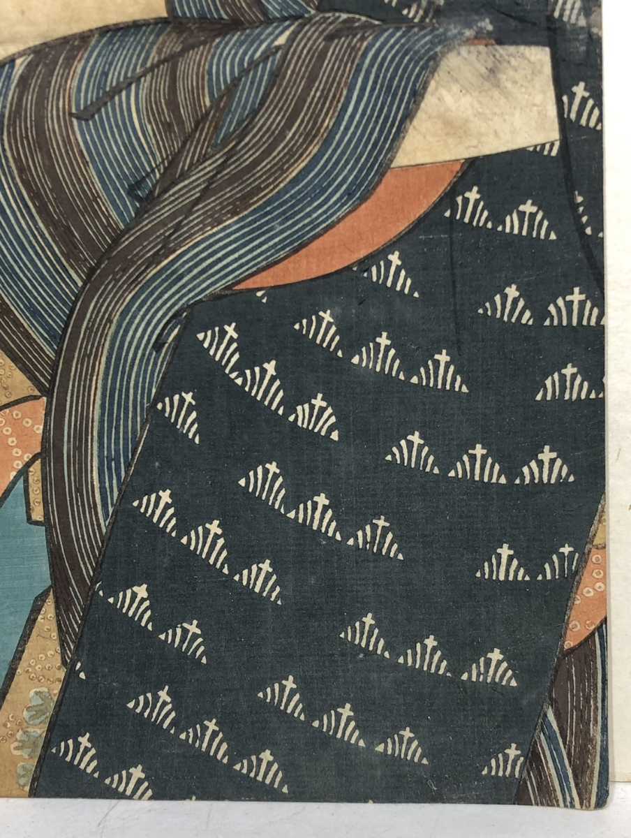 新品入荷 663 浮世絵 歌川国芳 当盛江戸鹿子 茅場町薬師 木版画 美人画