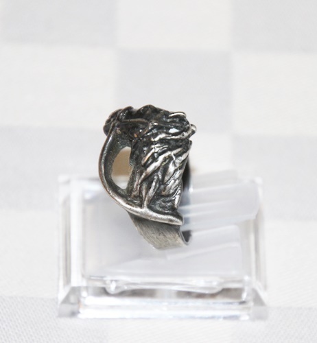 シルバーリング　馬デザイン　銀製指輪　サイズ13号　外国製　中古品　サラブレッド　競馬_画像5