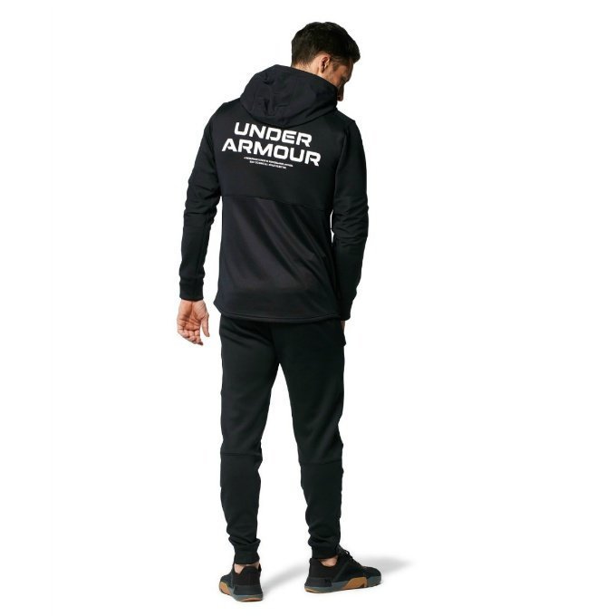 即決新品 MDサイズ UNDER ARMOUR ジャージ上下セット セットアップ ブラック アンダーアーマー 1375518 1375519