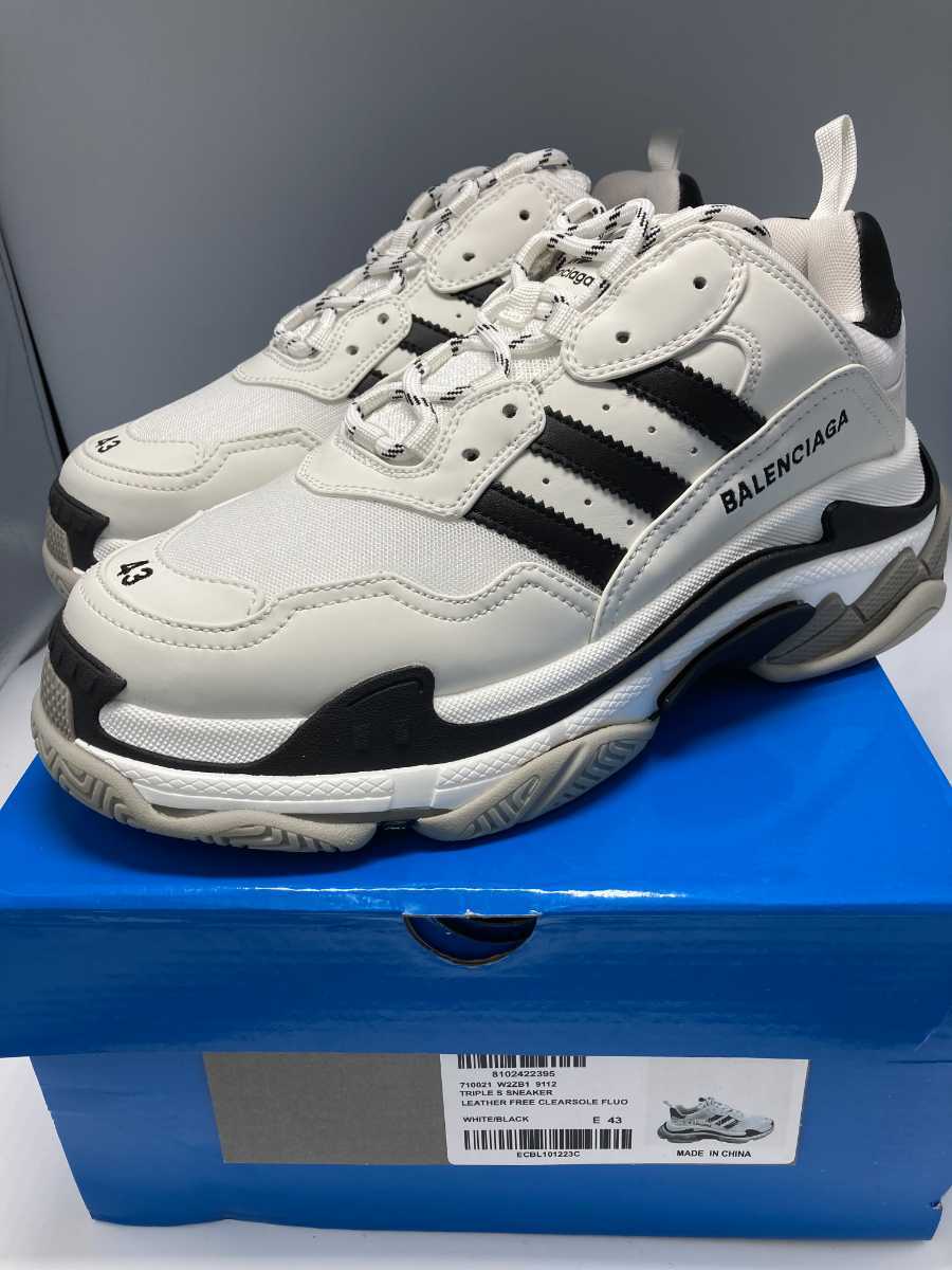 驚きの価格 Size43【新品】 BALENCIAGA adidas TripleS 正規品