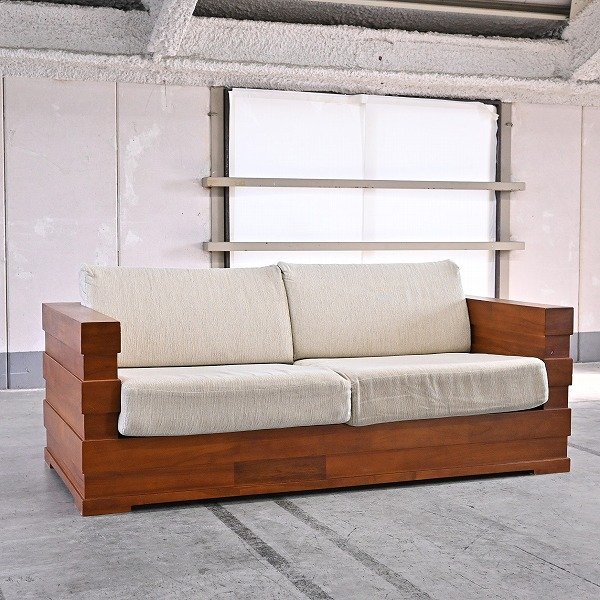 チーク材 2人掛けソファ SCANTEAK スキャンティーク www.avillsas.com