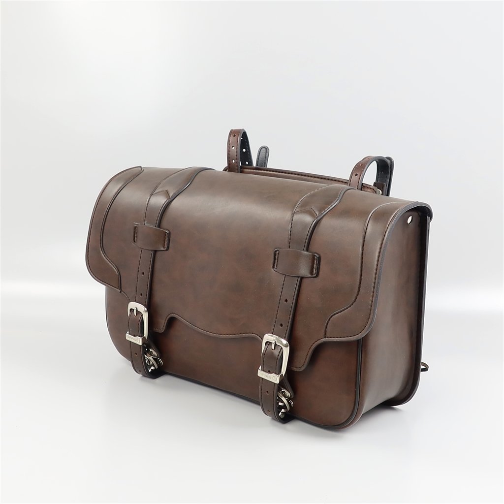 DEGNER シンセティックレザーサドルバッグ ブラック 22L [DSB-3