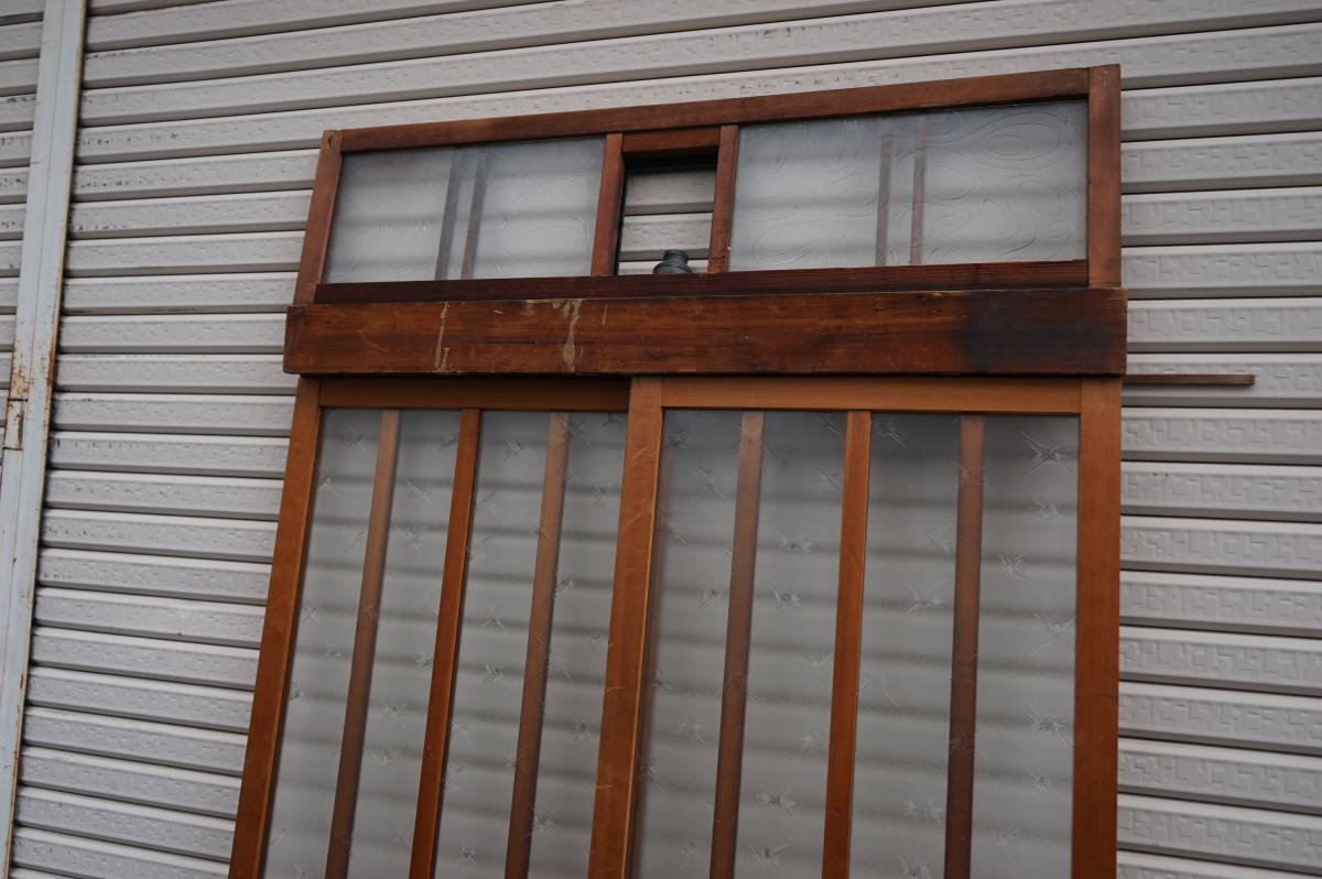 # rare # old # wooden entranceway # sliding door # glass # store fittings # retro modern # warehouse # storage room #2 sheets set #