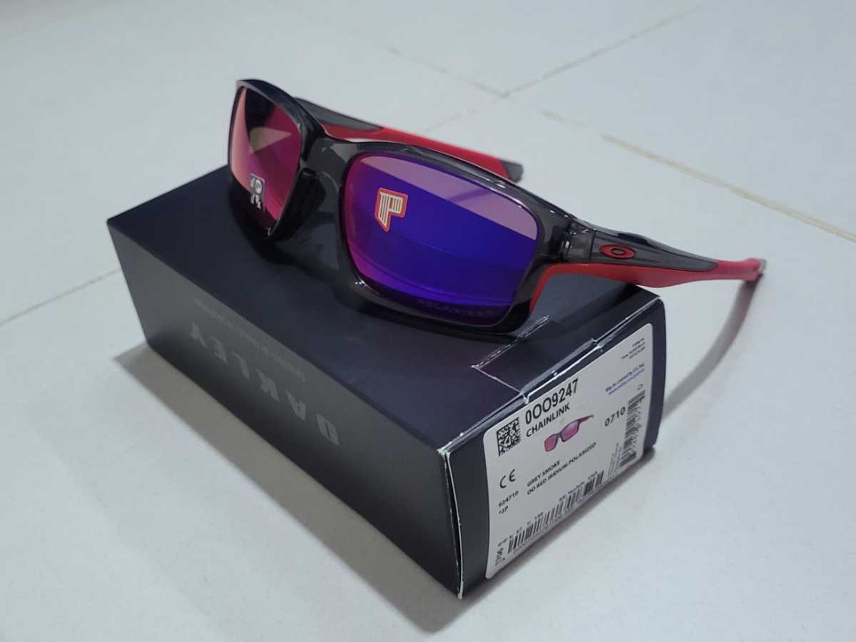 正規品 新品 偏光レンズ OAKLEY CHAINLINK オークリー チェーンリンク OORED IRIDIUM POLARIZED ポラライズド  サングラス OO9247-10