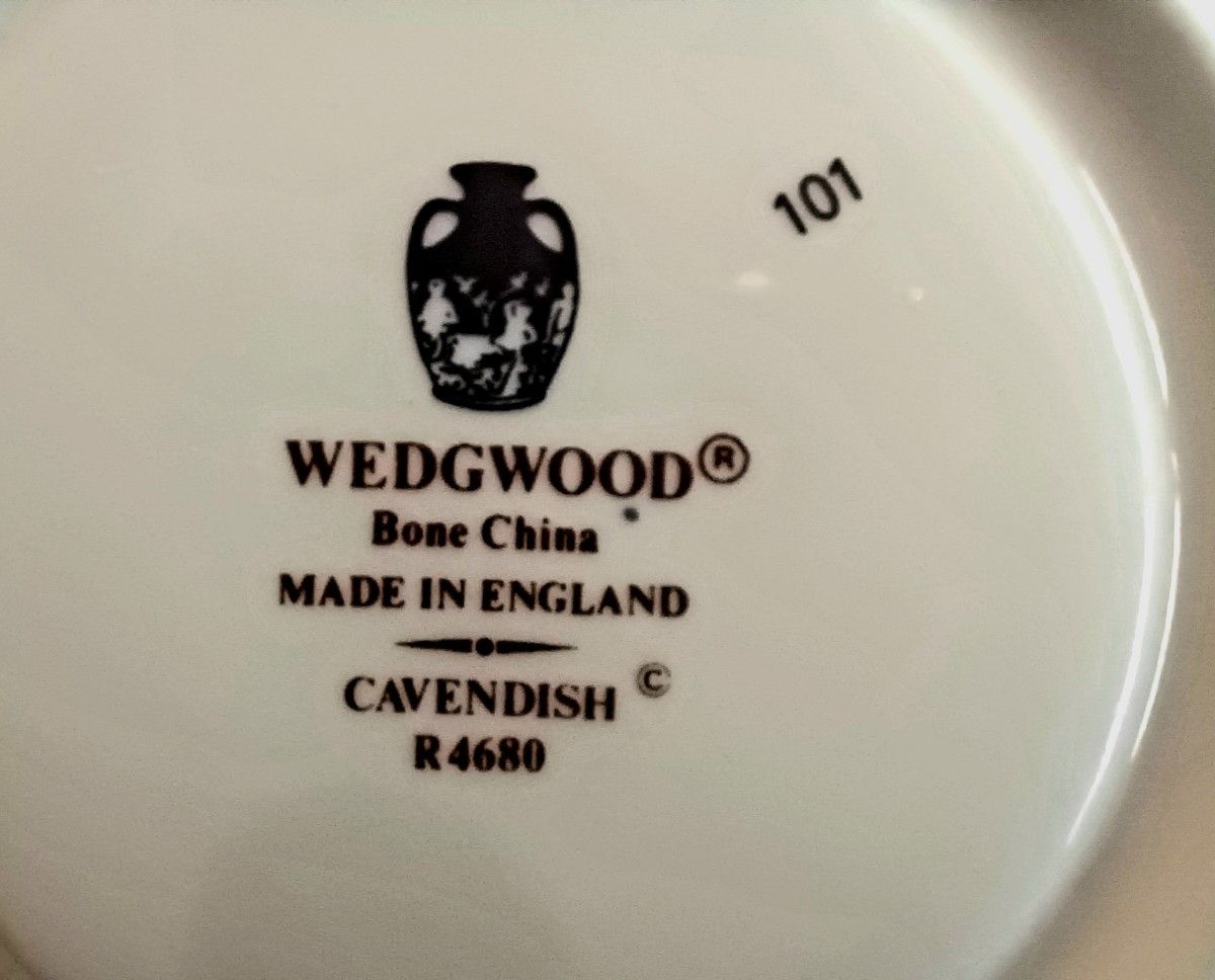 ウェッジウッド/ Wedgwood キャベンディッシュ カップ口径8.4cm高さ7cm＆ソーサー径15cm 中古