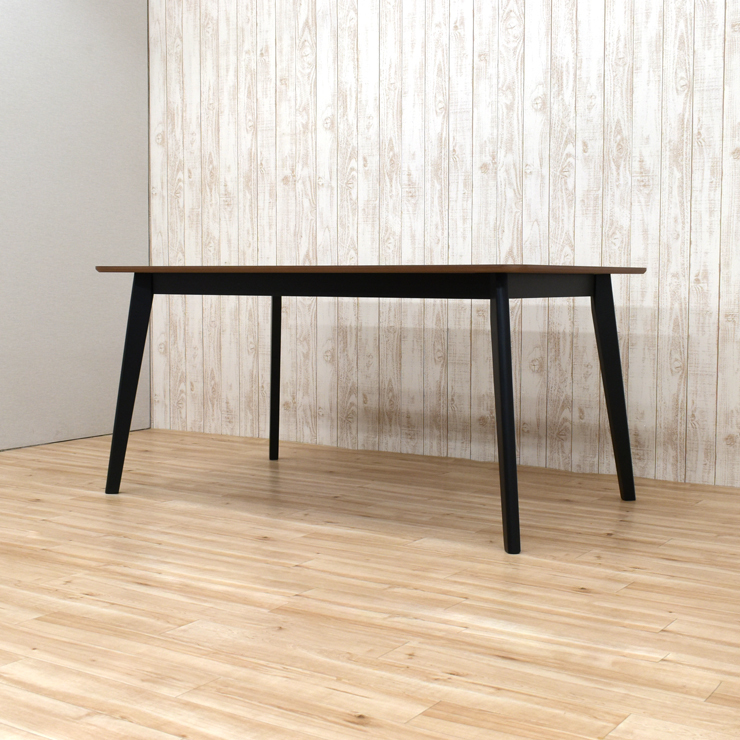 ダイニング テーブル 5点セット 幅150cm 4人掛け用 eep150-5-eban351-wal-bk ウォールナット色 ブラック色 天然木 板座 35s-3k iy_画像6