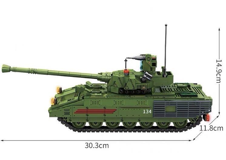 戦車　タンク　ロシア　T14　レゴ　互換　テクニック　ミニフィグ LEGO 互換 ミニフィギュア　ブロック　1089pcs_画像4