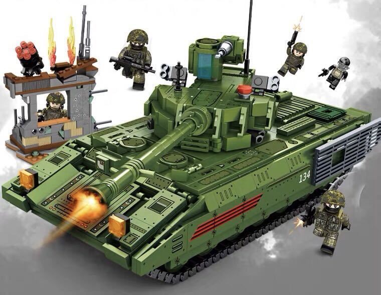 戦車　タンク　ロシア　T14　レゴ　互換　テクニック　ミニフィグ LEGO 互換 ミニフィギュア　ブロック　1089pcs_画像1