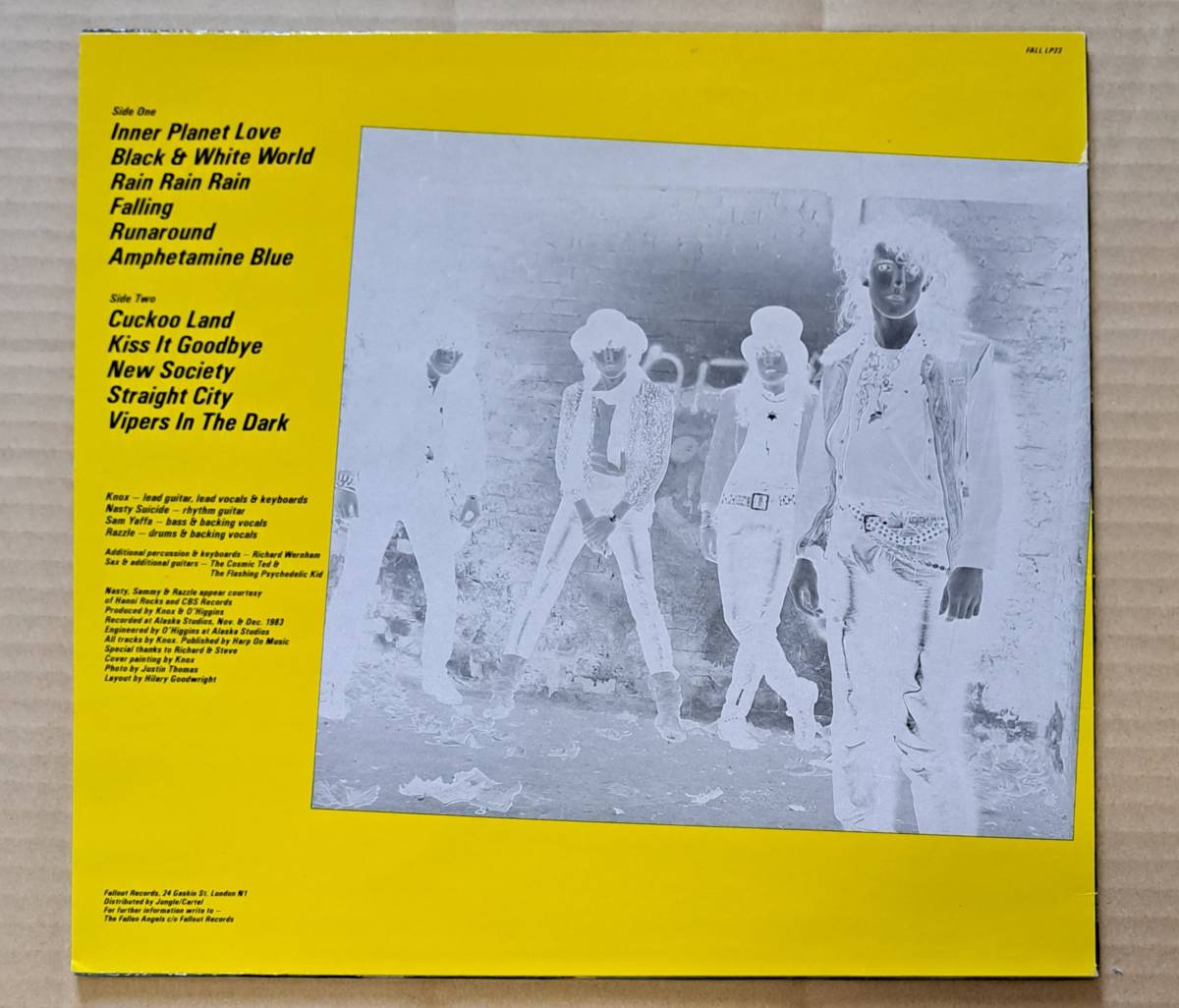 輸入盤MPO刻印LP◎FALLEN ANGELS◎FallLP23 Fallout Records 1984年 VIBRATORS KNOX HANOI ROCKS フォールン・エンジェルス Punk,Gram リンの画像2