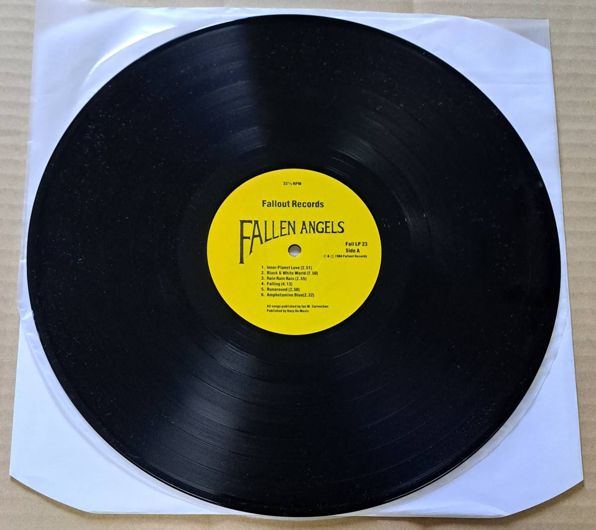 輸入盤MPO刻印LP◎FALLEN ANGELS◎FallLP23 Fallout Records 1984年 VIBRATORS KNOX HANOI ROCKS フォールン・エンジェルス Punk,Gram リンの画像3