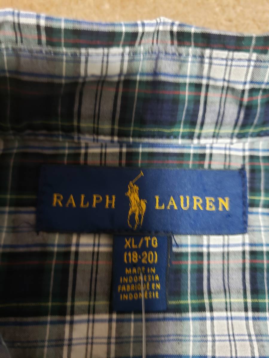 Polo RalphLauren ポロ ラルフローレン 長袖シャツ チェック USED クレイジー XL_画像3